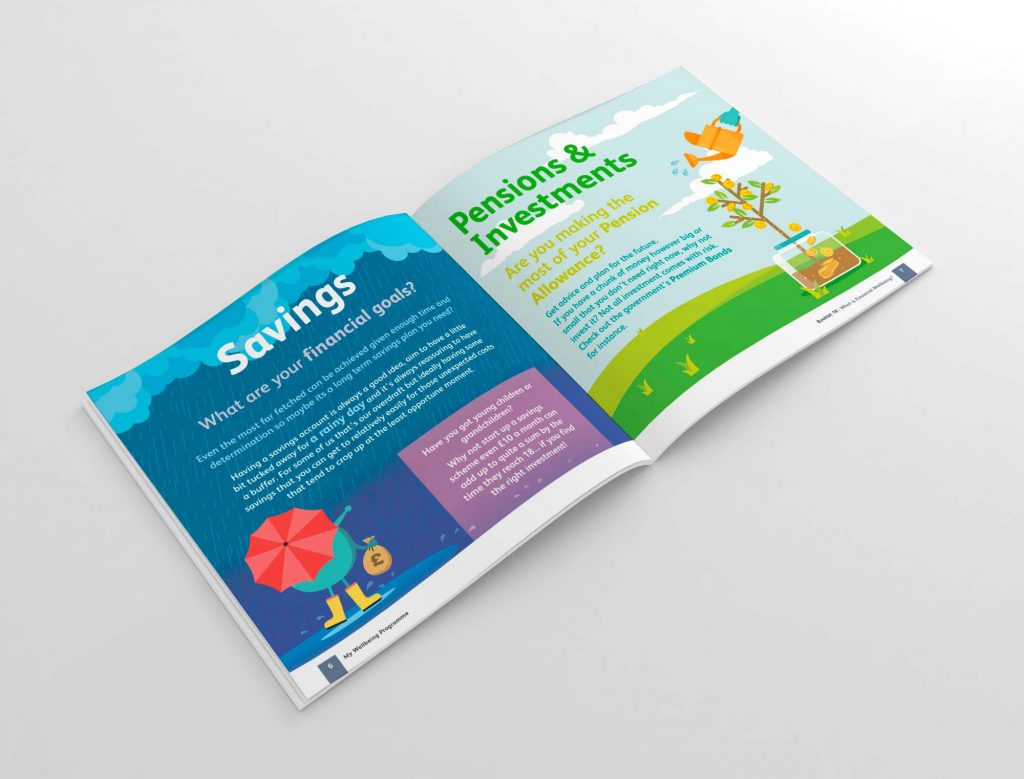 Well-being booklet design for Infinite Wellbeing