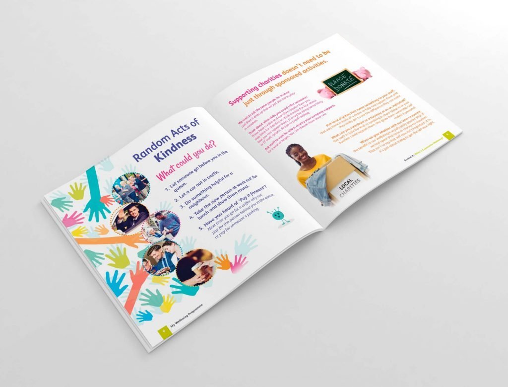 Well-being booklet design for Infinite Wellbeing