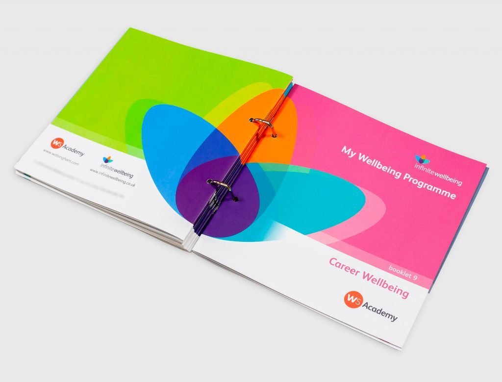 Well-being booklets designed for Infinite Wellbeing