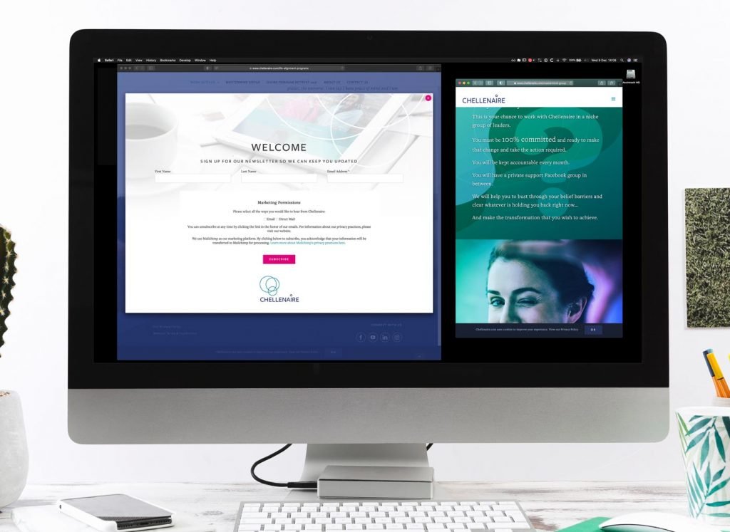 Chellenaire website design