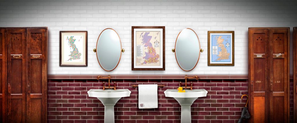 Illustrated cloakroom masthead banner for the ST&G website