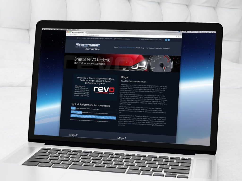 Streetwise Automotive website design