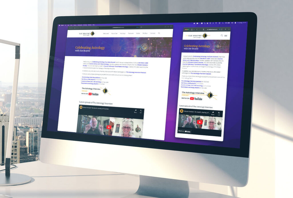 Sue Brayne Astrologer website design