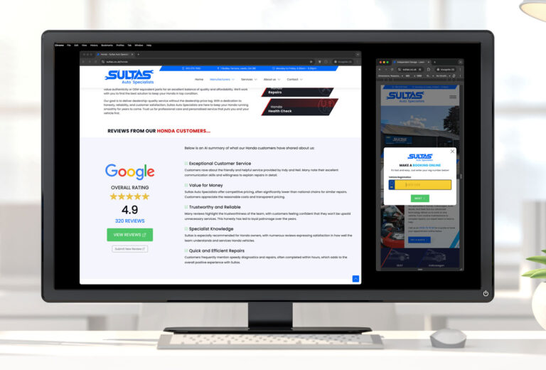 Sultas Auto Specialists Website