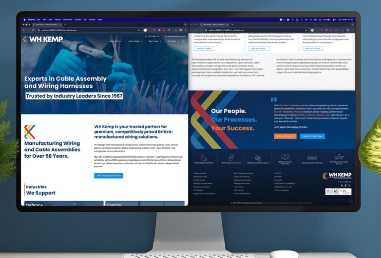 WH Kemp Electrics Branding