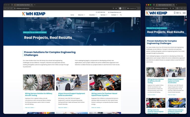 WH Kemp Electrics Website 2026